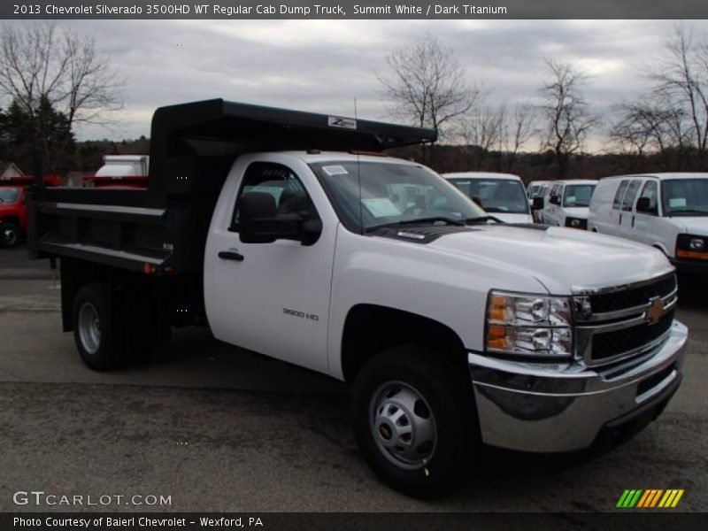 Summit White / Dark Titanium 2013 Chevrolet Silverado 3500HD WT Regular Cab Dump Truck