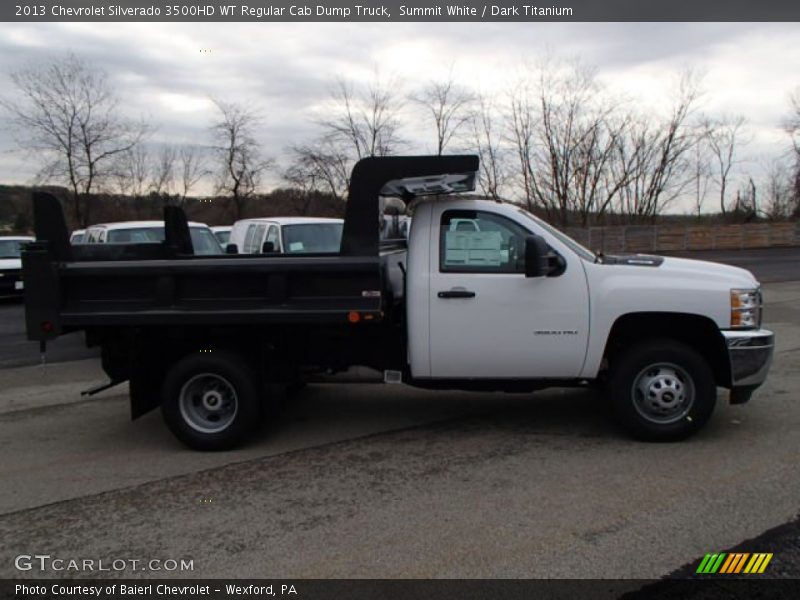 Summit White / Dark Titanium 2013 Chevrolet Silverado 3500HD WT Regular Cab Dump Truck
