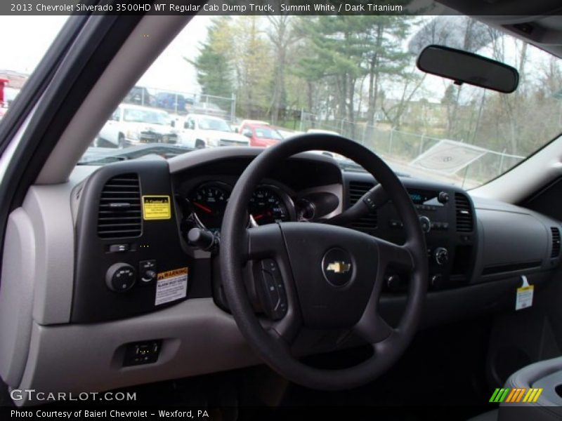 Summit White / Dark Titanium 2013 Chevrolet Silverado 3500HD WT Regular Cab Dump Truck