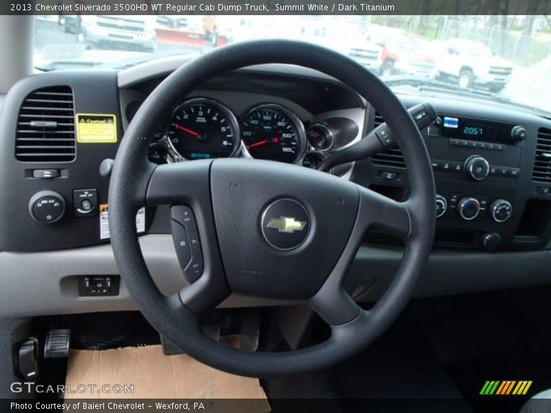 Summit White / Dark Titanium 2013 Chevrolet Silverado 3500HD WT Regular Cab Dump Truck