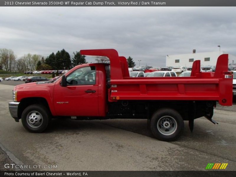 Victory Red / Dark Titanium 2013 Chevrolet Silverado 3500HD WT Regular Cab Dump Truck