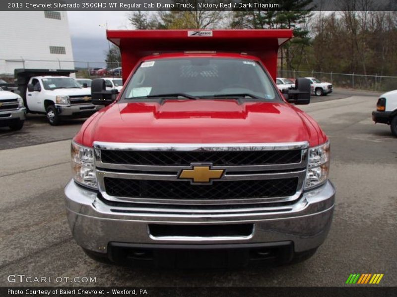 Victory Red / Dark Titanium 2013 Chevrolet Silverado 3500HD WT Regular Cab Dump Truck