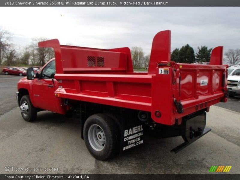 Victory Red / Dark Titanium 2013 Chevrolet Silverado 3500HD WT Regular Cab Dump Truck