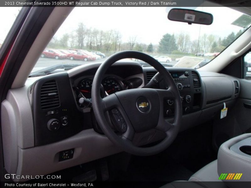 Victory Red / Dark Titanium 2013 Chevrolet Silverado 3500HD WT Regular Cab Dump Truck