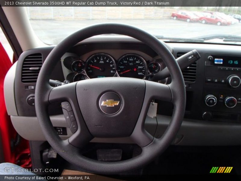 Victory Red / Dark Titanium 2013 Chevrolet Silverado 3500HD WT Regular Cab Dump Truck