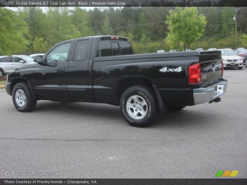 Black / Medium Slate Gray 2005 Dodge Dakota SLT Club Cab 4x4
