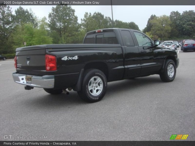 Black / Medium Slate Gray 2005 Dodge Dakota SLT Club Cab 4x4