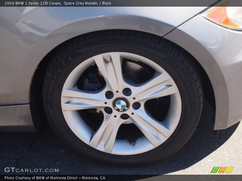 Space Grey Metallic / Black 2009 BMW 1 Series 128i Coupe