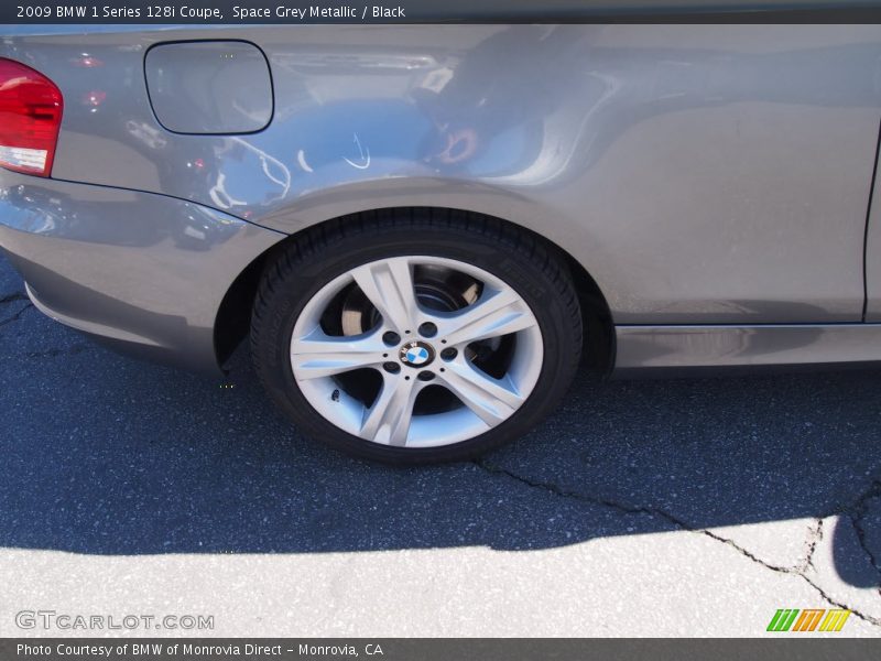 Space Grey Metallic / Black 2009 BMW 1 Series 128i Coupe