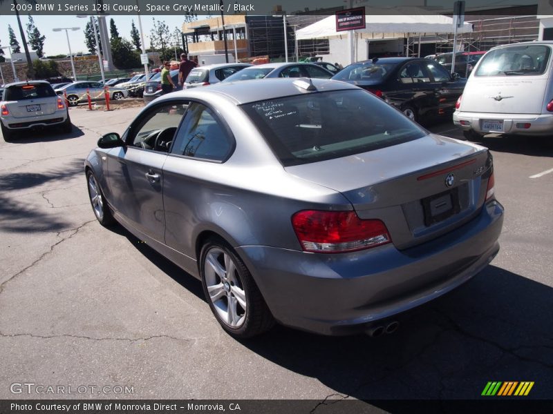 Space Grey Metallic / Black 2009 BMW 1 Series 128i Coupe