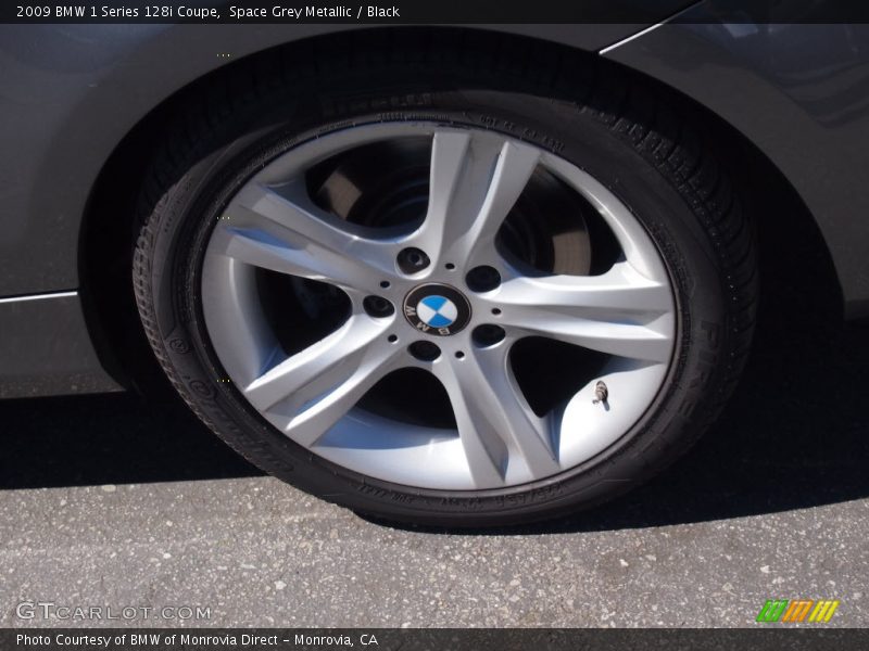 Space Grey Metallic / Black 2009 BMW 1 Series 128i Coupe