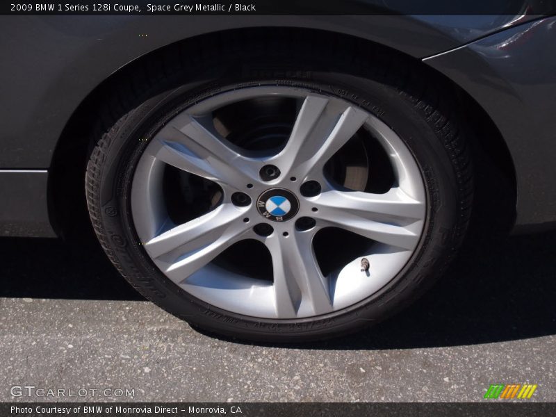 Space Grey Metallic / Black 2009 BMW 1 Series 128i Coupe