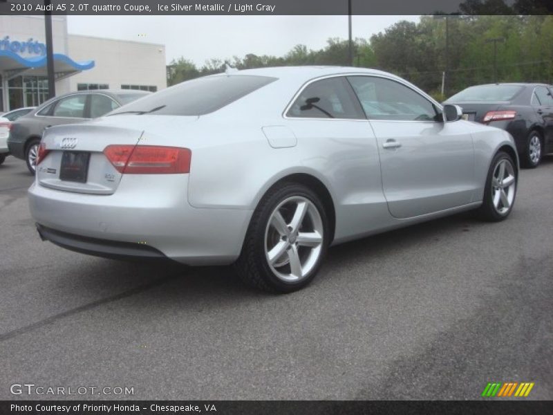 Ice Silver Metallic / Light Gray 2010 Audi A5 2.0T quattro Coupe