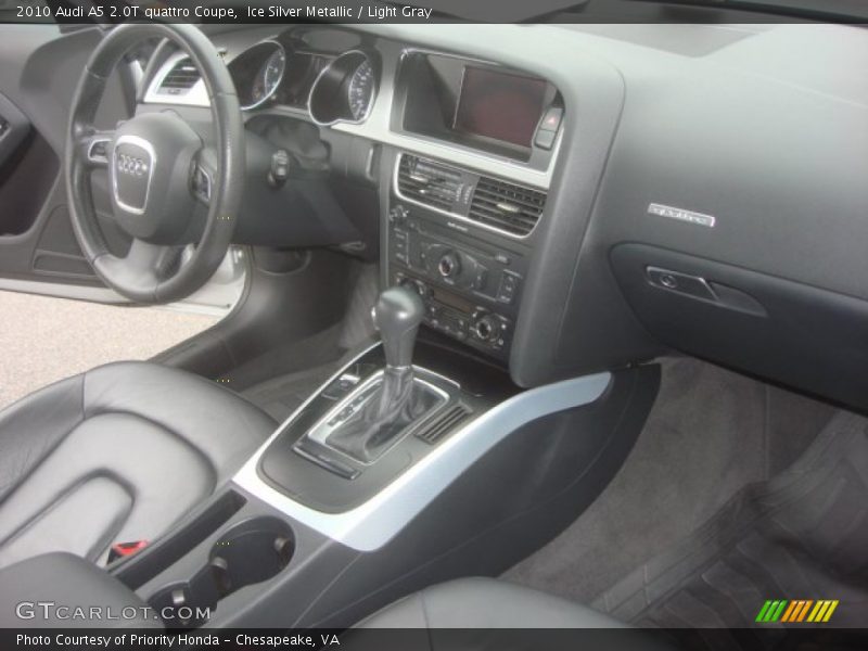Ice Silver Metallic / Light Gray 2010 Audi A5 2.0T quattro Coupe