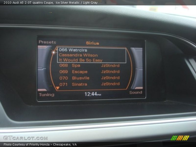 Ice Silver Metallic / Light Gray 2010 Audi A5 2.0T quattro Coupe