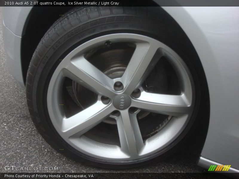 Ice Silver Metallic / Light Gray 2010 Audi A5 2.0T quattro Coupe