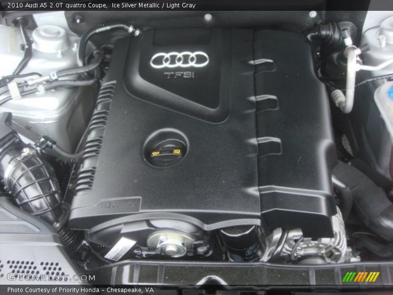 Ice Silver Metallic / Light Gray 2010 Audi A5 2.0T quattro Coupe