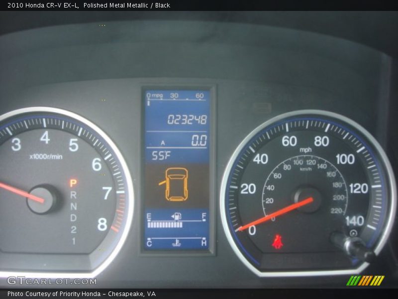 Polished Metal Metallic / Black 2010 Honda CR-V EX-L