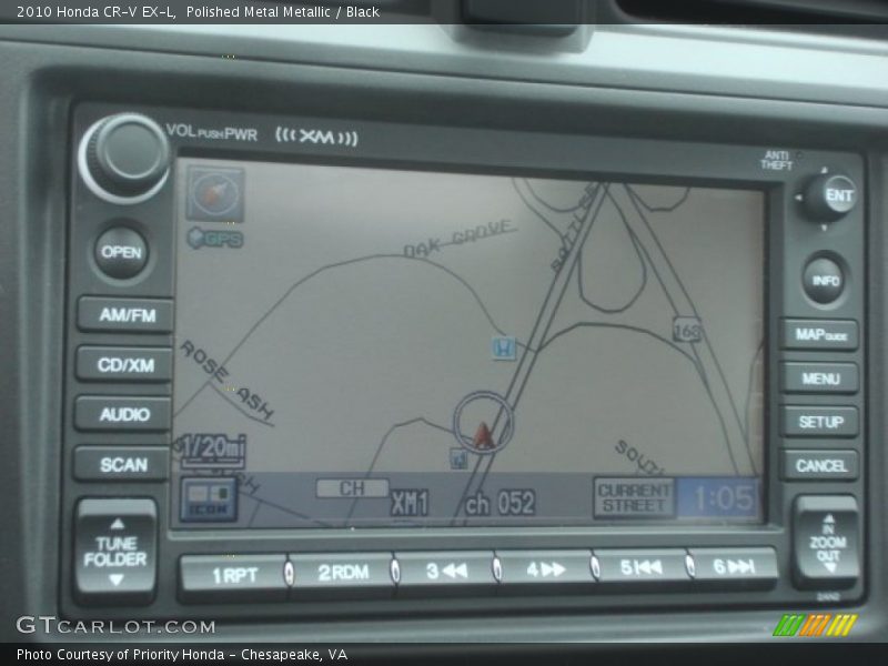 Polished Metal Metallic / Black 2010 Honda CR-V EX-L