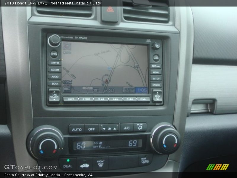 Polished Metal Metallic / Black 2010 Honda CR-V EX-L