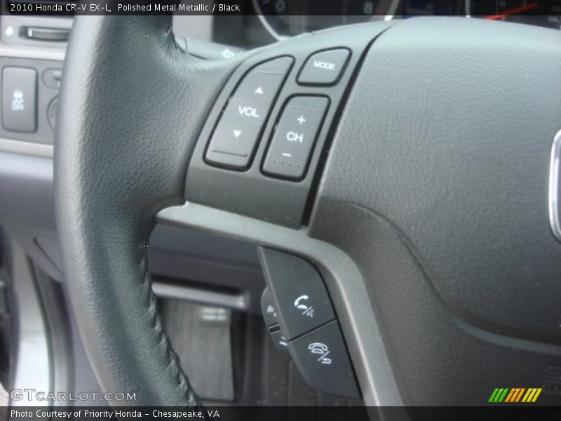 Polished Metal Metallic / Black 2010 Honda CR-V EX-L