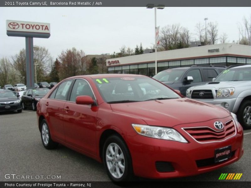Barcelona Red Metallic / Ash 2011 Toyota Camry LE