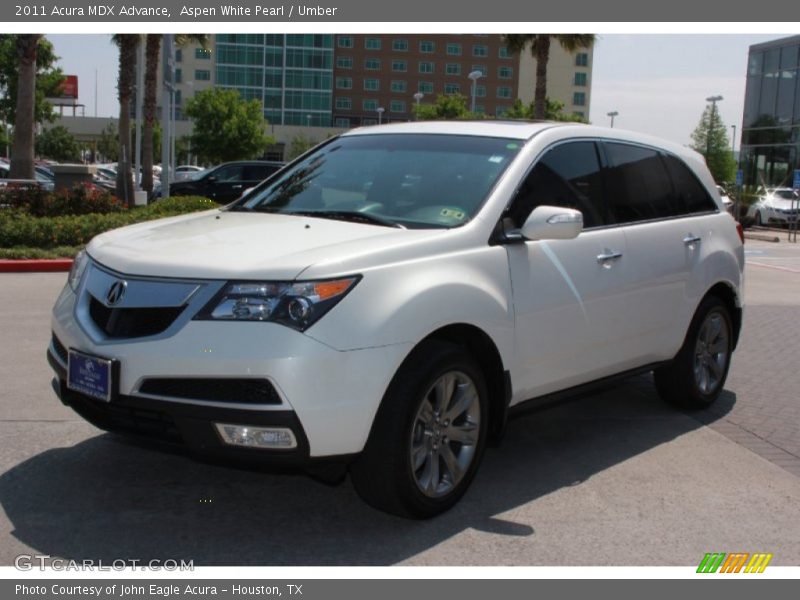 Aspen White Pearl / Umber 2011 Acura MDX Advance