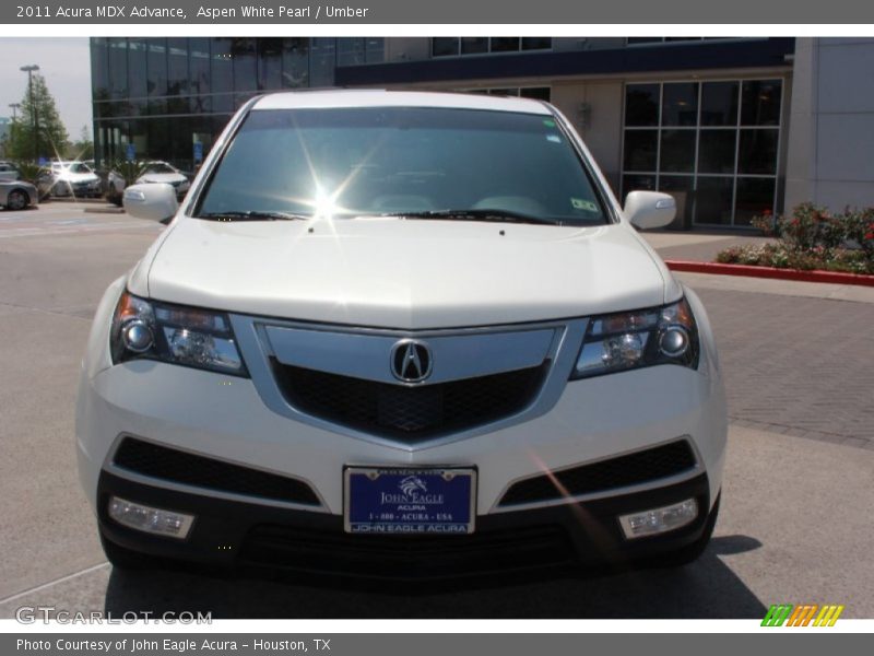 Aspen White Pearl / Umber 2011 Acura MDX Advance