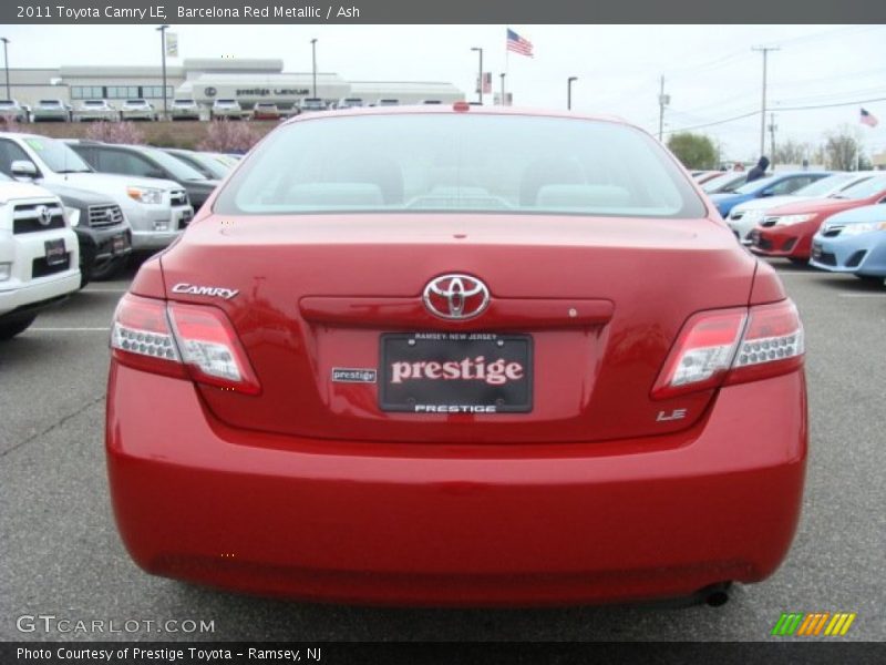 Barcelona Red Metallic / Ash 2011 Toyota Camry LE