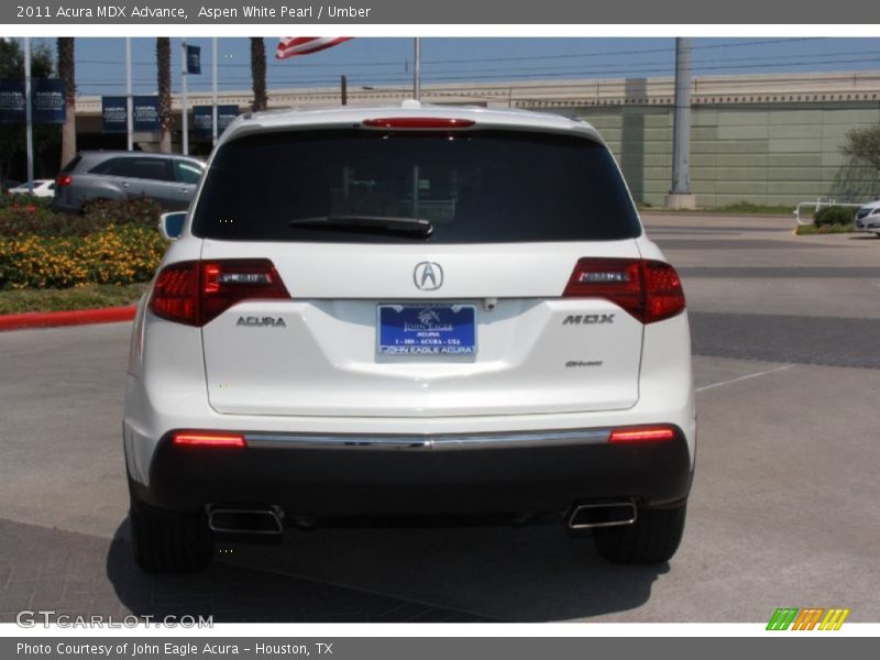Aspen White Pearl / Umber 2011 Acura MDX Advance