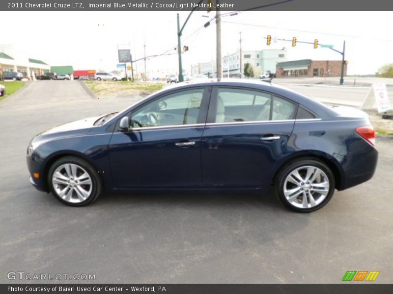 Imperial Blue Metallic / Cocoa/Light Neutral Leather 2011 Chevrolet Cruze LTZ