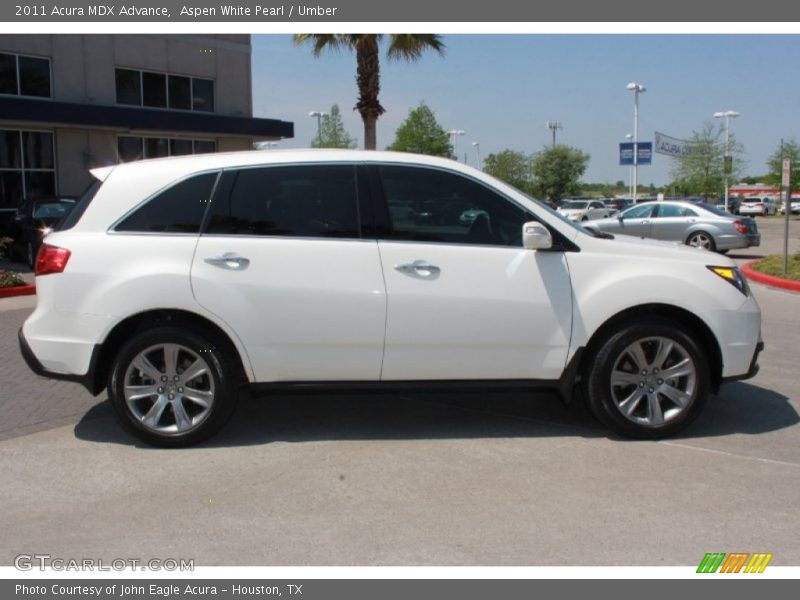 Aspen White Pearl / Umber 2011 Acura MDX Advance