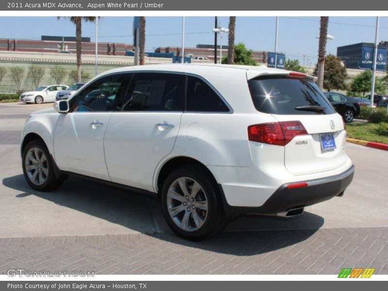 Aspen White Pearl / Umber 2011 Acura MDX Advance
