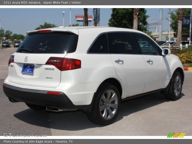 Aspen White Pearl / Umber 2011 Acura MDX Advance