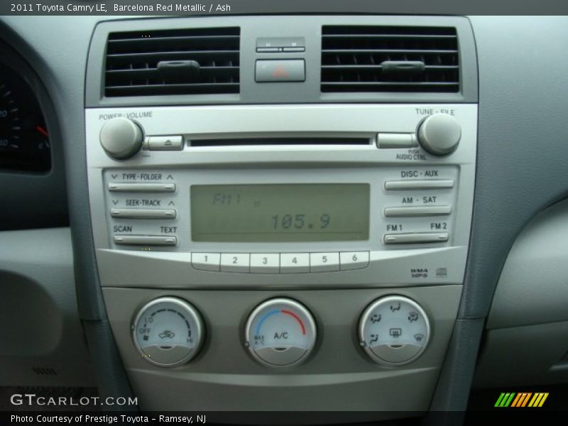 Barcelona Red Metallic / Ash 2011 Toyota Camry LE