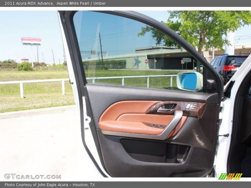 Aspen White Pearl / Umber 2011 Acura MDX Advance