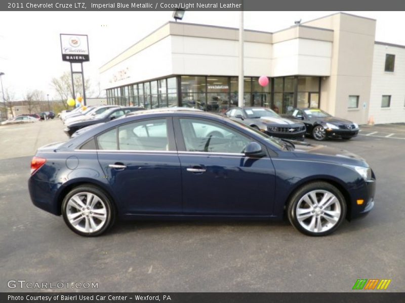 Imperial Blue Metallic / Cocoa/Light Neutral Leather 2011 Chevrolet Cruze LTZ