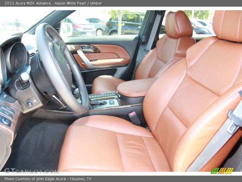 Aspen White Pearl / Umber 2011 Acura MDX Advance