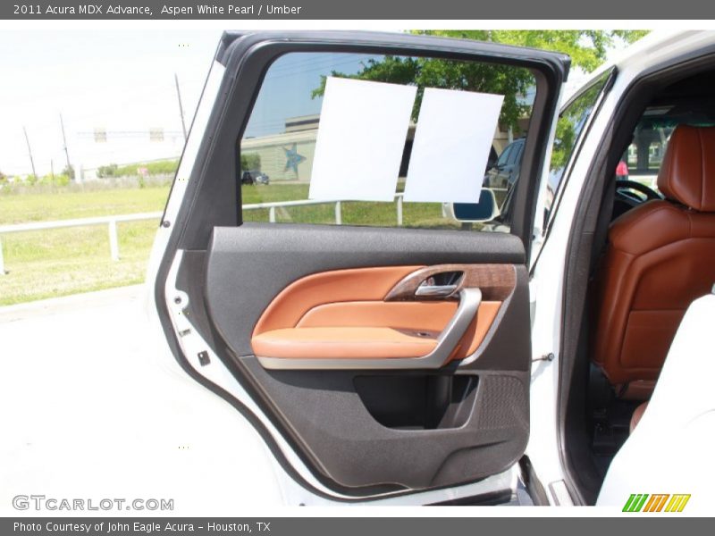 Aspen White Pearl / Umber 2011 Acura MDX Advance