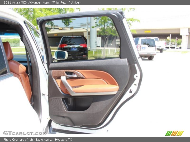 Aspen White Pearl / Umber 2011 Acura MDX Advance