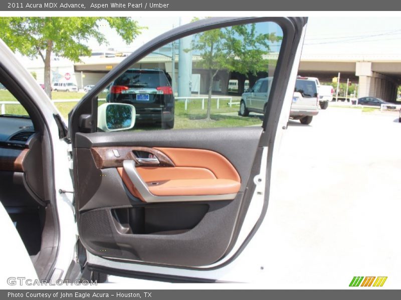Aspen White Pearl / Umber 2011 Acura MDX Advance