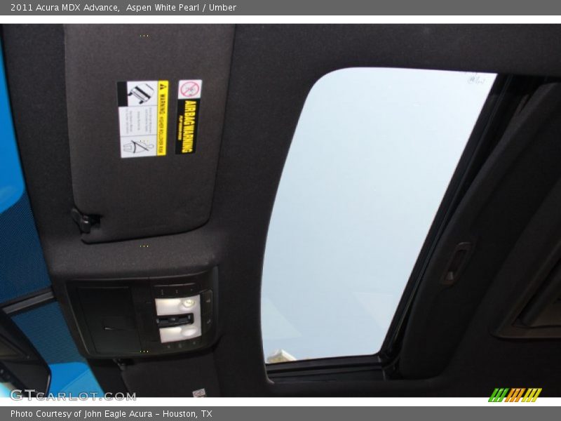 Aspen White Pearl / Umber 2011 Acura MDX Advance