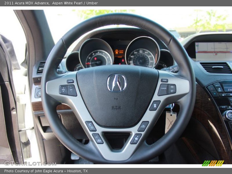 Aspen White Pearl / Umber 2011 Acura MDX Advance