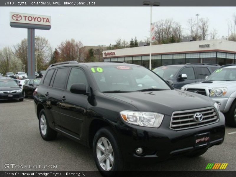 Black / Sand Beige 2010 Toyota Highlander SE 4WD