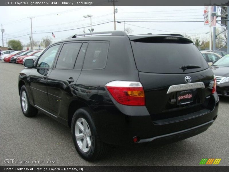 Black / Sand Beige 2010 Toyota Highlander SE 4WD