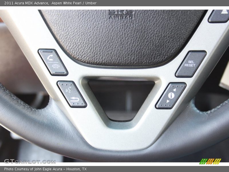 Aspen White Pearl / Umber 2011 Acura MDX Advance