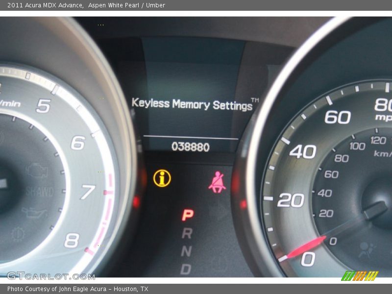 Aspen White Pearl / Umber 2011 Acura MDX Advance