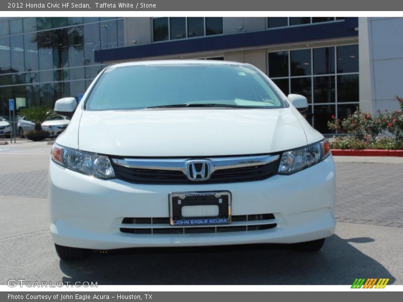Taffeta White / Stone 2012 Honda Civic HF Sedan