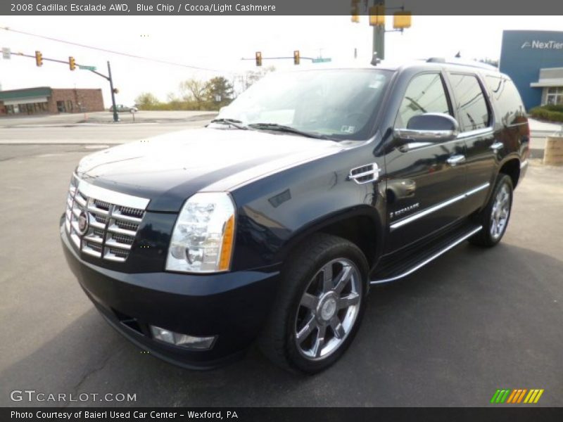 Blue Chip / Cocoa/Light Cashmere 2008 Cadillac Escalade AWD
