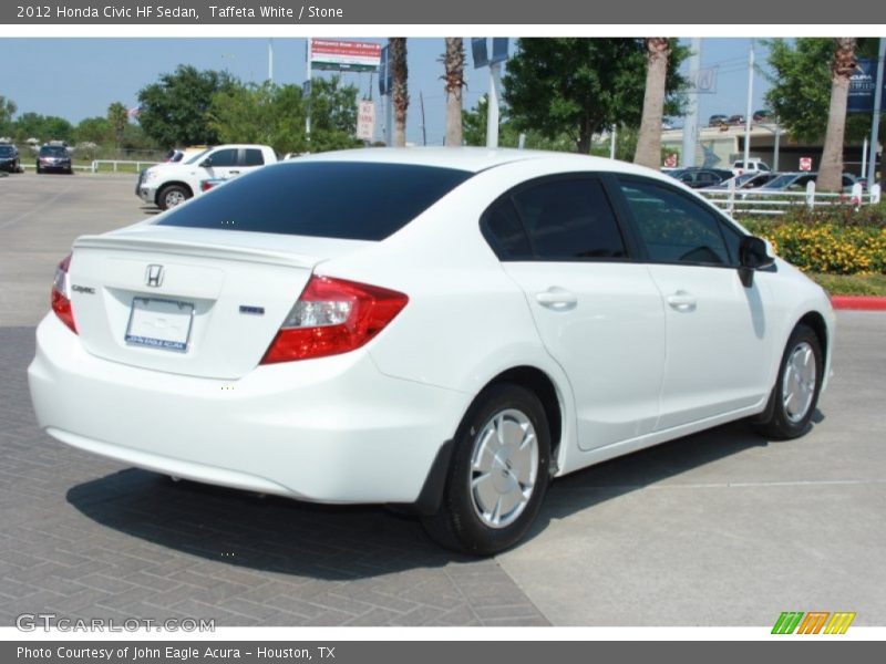 Taffeta White / Stone 2012 Honda Civic HF Sedan